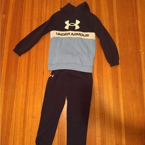 Under Armour Navy and White Hoodie Set